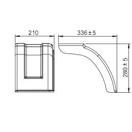 Blatník plast 10''/215 mm půlený AL-KO černý