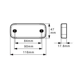 Svítilna přední obrysová LED Lucidity BONE 26279, 12-24V, s odrazkou, QS150
