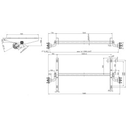 Náprava KNOTT VG 7 (750 kg) b 1200 mm, c 1580 mm, 100x4, patky 100, STEMA