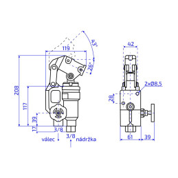 Pumpa hydraulická dvojčinná - přídavná
