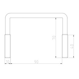 Třmen M10 70x 90 k držákům rezervy