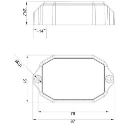 Svítilna přední obrysová LED Fristom FT-069, 12-24V
