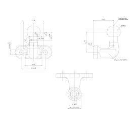 Koule ISO 50 AL-KO UN 252 D EA 90, pr. 50 mm, 3500 kg, příruba, vhodná pro stabilizátor
