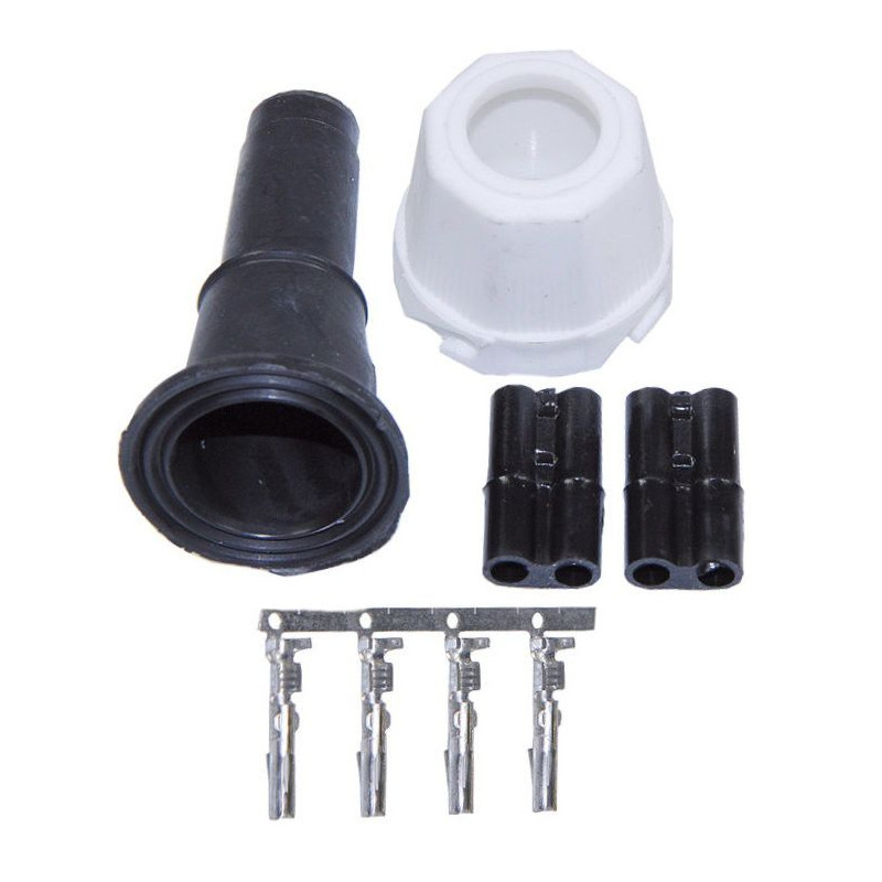 Zástrčka - bajonet AJ.BA 4-pólový hranatý, bílý, 1 vývod - propojovací k RL82