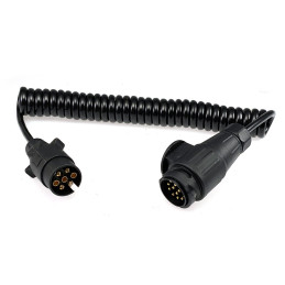 Propojovací kabel o délce 3,2 m spirálový, 1x zástrčka 13 pól, 1x zástrčka 7 pól