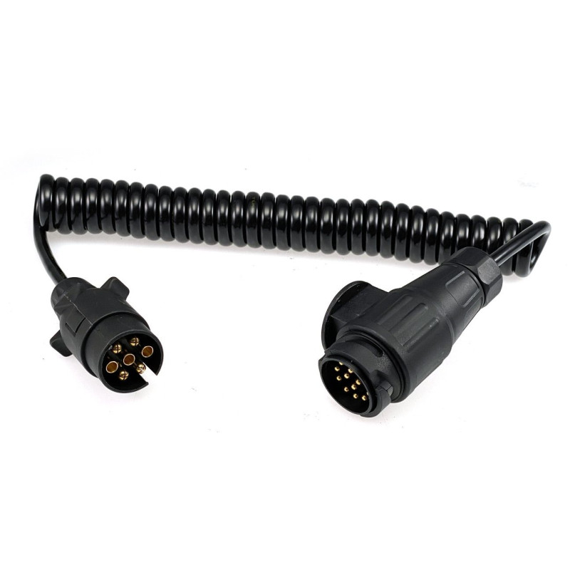 Propojovací kabel o délce 3,2 m spirálový, 1x zástrčka 13 pól, 1x zástrčka 7 pól