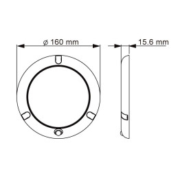 Vnitřní osvětlení Lucidity 22791 pr.160 mm, 12-24V/ 1400/700 lm 21 LED, PIR senzor, IP67