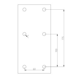 Držák rezervy pro kola s roztečí 100x4, montáž na čelo přívěsu