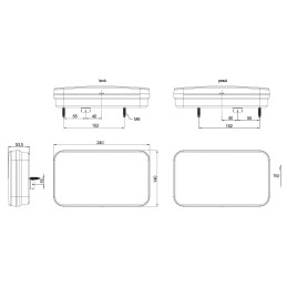 Svítilna Fristom FT-370 sdružená LED 12V, P-BL/BR/KO/ML/CO, integrovaný kontrolbox, baj6