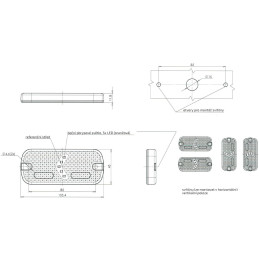 Svítilna boční obrysová LED WAS W127, s odrazkou, QS150, 12-24V