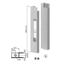 Uzávěr bočnic bez lemu EUROCLIP 300mm levý