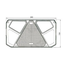 Sklo svítilny WAS W125DP s výřezem na osv. RZ