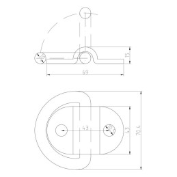 Třmen s okem RT 1000 kg