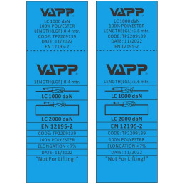 Upínací souprava 35 mm/6 m/2 t, dvojité háky VAPP