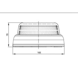 Maják pevný oranžový Fristom FT-101 3S LED, nízký