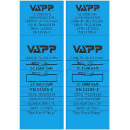 Upínací souprava 50 mm/4 m/5 t, dvojité háky VAPP