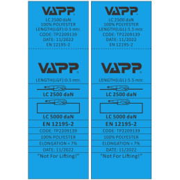 Upínací souprava 50 mm/6 m/5 t, dvojité háky VAPP