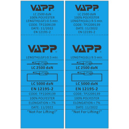 Upínací souprava 50 mm/10 m/5 t, dvojité háky VAPP