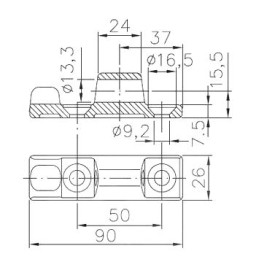 Pouzdro pantu bočnic TIR BSCHG 40