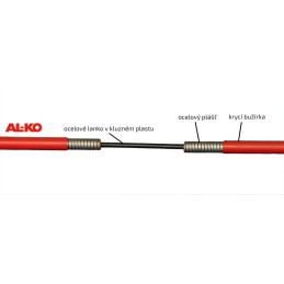 Lanovod brzdový AL-KO Profi Long life 2360/2556 mm rychlomont. (s čočkou)