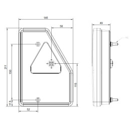 Svítilna fristom FT-277 sdružená LED 12V, P-BL/BR/KO/CO, baj5