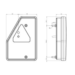 Svítilna fristom FT-277 sdružená LED 12V, P-BL/BR/KO/CO