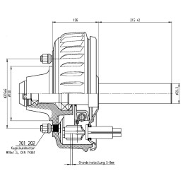 Sada brzděných kolových jednotek AL-KO 3081B , 205x6 / 2 ks