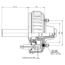 Sada brzděných kolových jednotek AL-KO 3081B , 205x6 / 2 ks