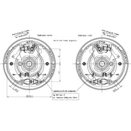 Sada brzděných kolových jednotek AL-KO 3081B , 205x6 / 2 ks