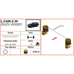 Isuzu Rodeo (1991-2004) - přídavné vzduchové pérování Dunlop