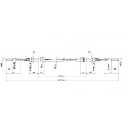 Lanovod brzdový pro KHV KNOTT 700/1070 závit M10-M10