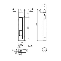 Uzávěr bočnic SAFEGRIP 300mm levý pro přívěsy ETV