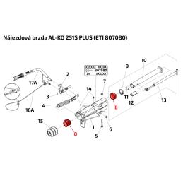 Pouzdra brzdy AL-KO 161S,251S,251G PLUS pr. 50 mm (přední + zadní)