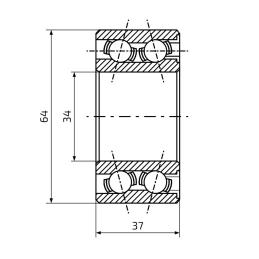 Ložisko do bubnu 200x50 (64x34/h37) SKF