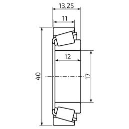 Ložisko kužel. 30203 (40x17/h13,25) SKF