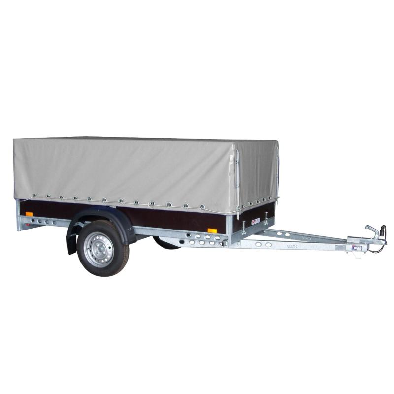 Plachta s konstrukcí UNI/PROFI 2, podchozí výška 80cm, šedá RAL7037 + přísl.