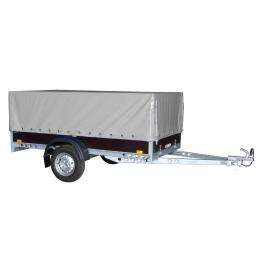 Plachta s konstrukcí UNI/PROFI/LPV 3, podchozí výška 80cm, šedá RAL7037 + přísl