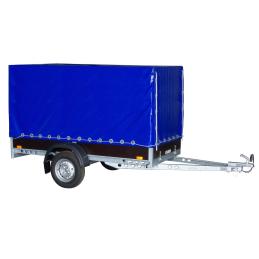 Plachta s konstrukcí UNI/PROFI/LPV 5, podchozí výška 150cm, modrá RAL5013 + přísl.