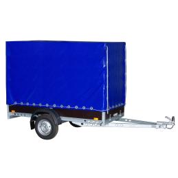 Plachta s konstrukcí UNI/PROFI 8, podchozí výška 170cm, modrá RAL5013 + přísl.