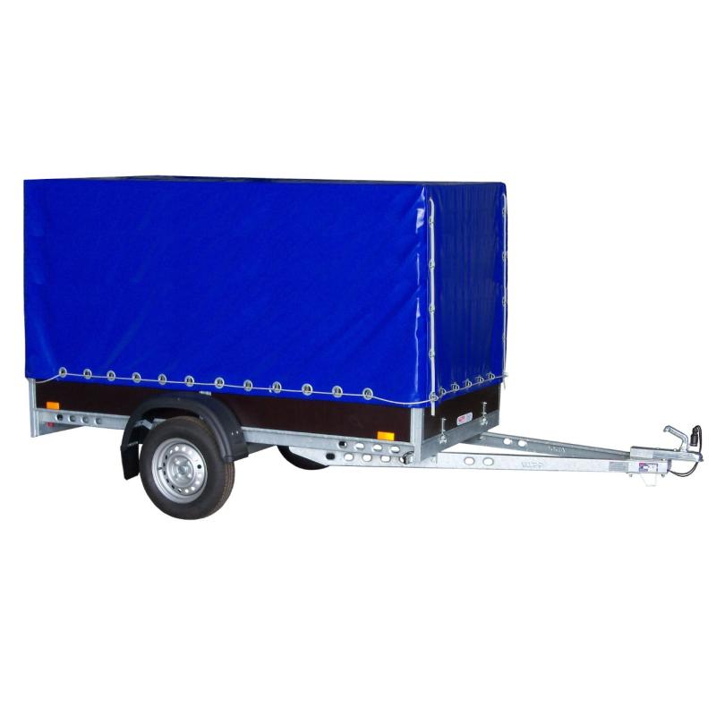 Plachta s konstrukcí UNI/PROFI 8, podchozí výška 150cm, modrá RAL5013 + přísl.