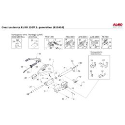 Nájezdová brzda AL-KO 150V (pro 1637/2051) bez kloubu