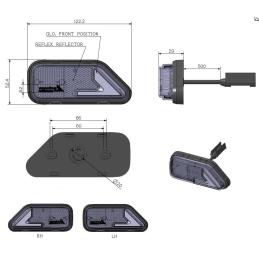 Svítilna přední obrysová LED Agados 26290, 12V, pravá