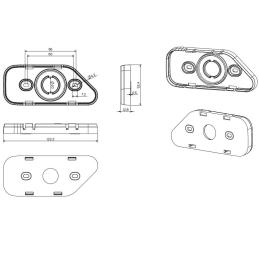 Držák obrysové LED svítilny Agados 26290 surface mount, levý