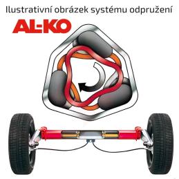 Náprava AL-KO Compact B 850-10 (1000 kg) a 1450 mm, c 1920 mm, 2051, 112x5