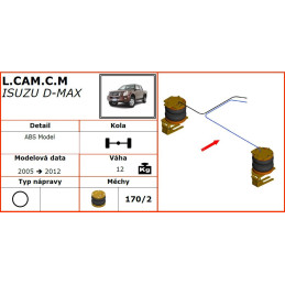 Isuzu D-Max (2005-2012) -  přídavné vzduchové pérování Dunlop