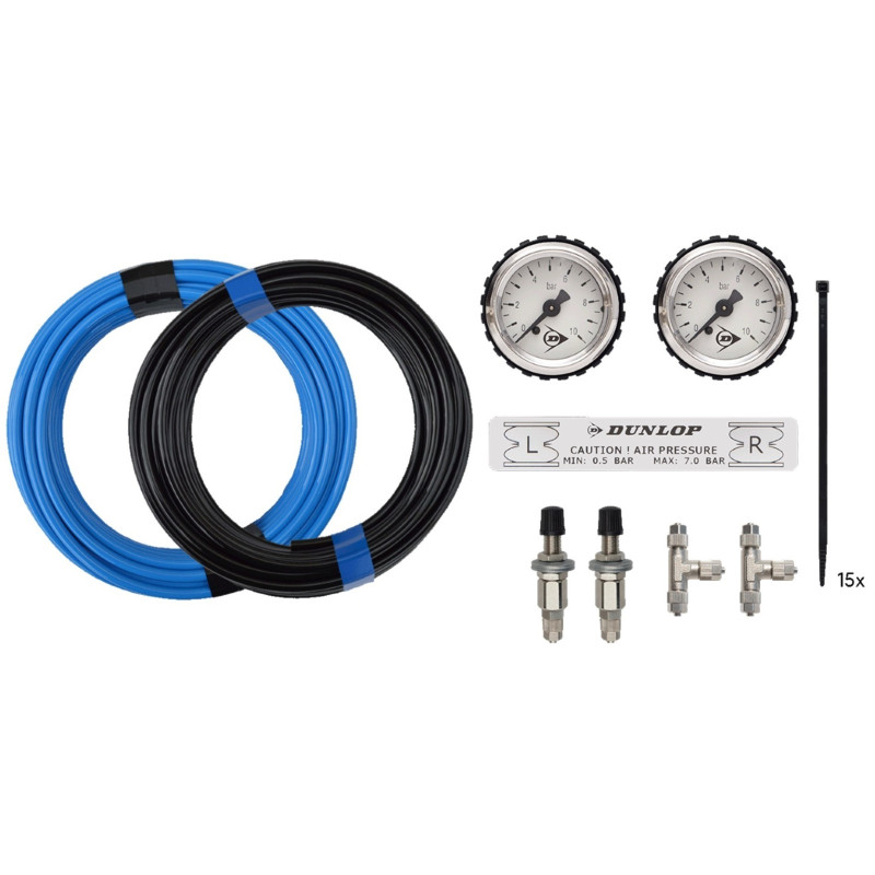 Dva manometry s dvěma ventily pro vzduchové pérování DUNLOP