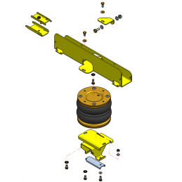 Volkswagen LT 28-35 (1995-2006) 4x4 přídavné vzduchové měchy Dunlop