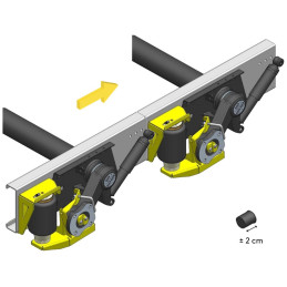 AL-KO 94 (1994-2002) standardní dvojnáprava, skrz šasi - vzduchové pérování DUNLOP