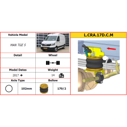 MAN TGE 4x4, dvojmontáž  (2017-) přídavné vzduchové měchy Dunlop