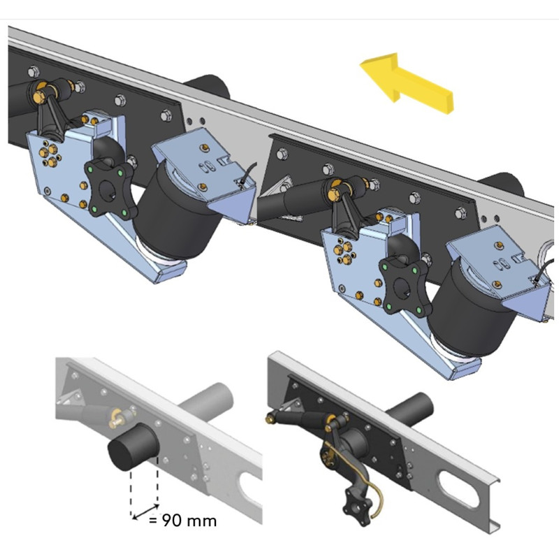 AL-KO 07 (2007-) zesílená dvojnáprava, skrz šasi - vzduchové pérování DUNLOP